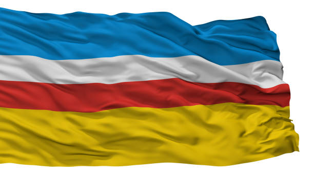 istock Zory City Flag, Poland, Isolated On White Background 1028924832