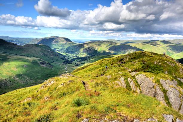 istock Lone hiker on Hartsop above How 1028934354