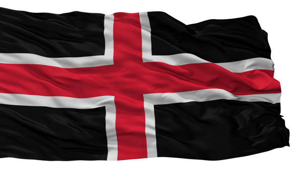 istock Durham City Flag, Uk, Isolated On White Background 1028940008