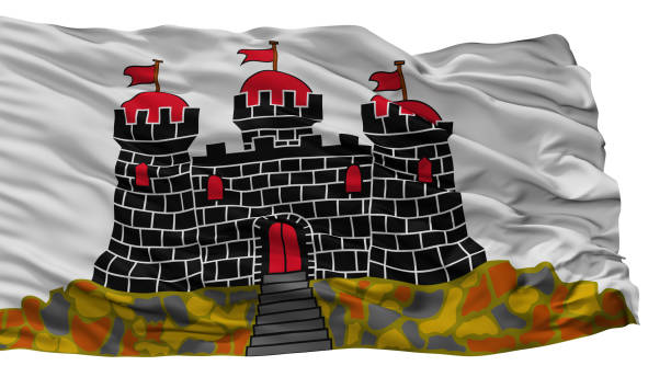 Edinburgh City Flag, Country Uk, Isolated On White Background, 3D Rendering