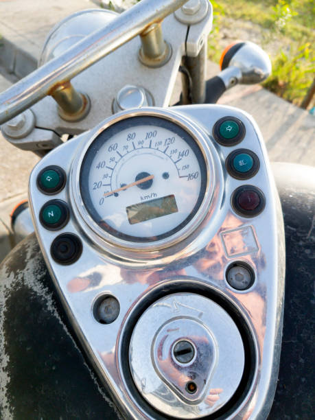 motorcycle mileage engine yeloow meter.
