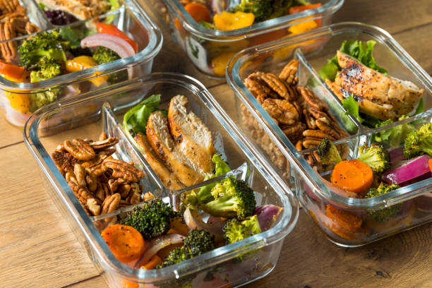 istock Homemade Keto Chicken Meal Prep 1028956804