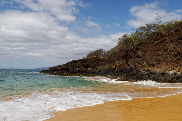 マウイ島のビーチのシーン - 南西岸のマウイ島、ハワイのビーチ - hawaii islands maui big island tropical climate ストックフォトと画像