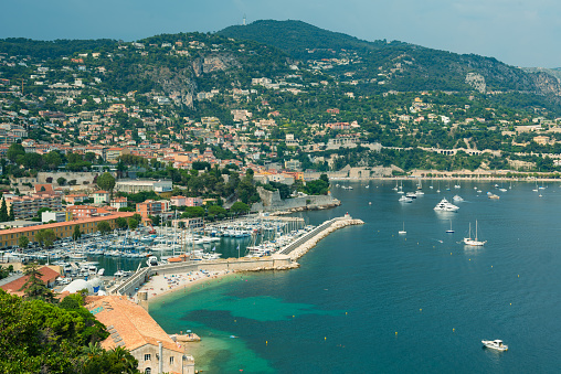 Panoramic View of Villefranche sur Mer, France