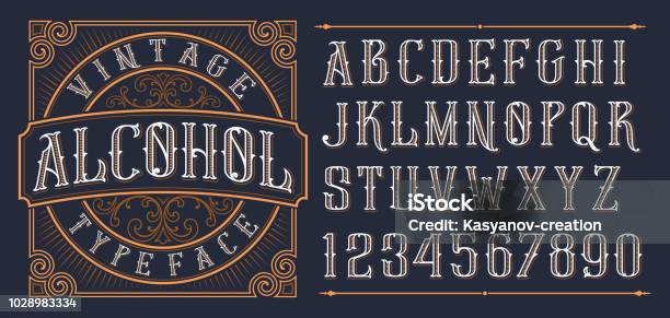 Vintage Decorative Font Stock Illustration - Download Image Now - Retro Style, Old-fashioned, Typescript