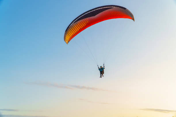 istock Paraplane on the blue sky background, leisure activity. 1028989252
