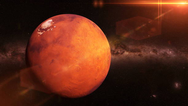 istock planet Mars the beautiful galaxy and the Sun 1028993782