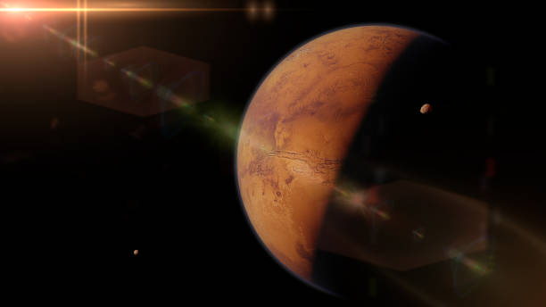 istock planet Mars, sunrise over the red planet 1028996086