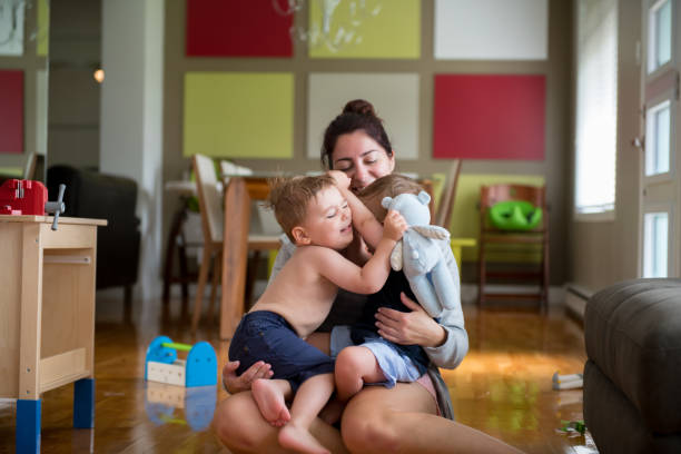 istock A boy with Down syndrome gets into a fight with his little brother 1029000532
