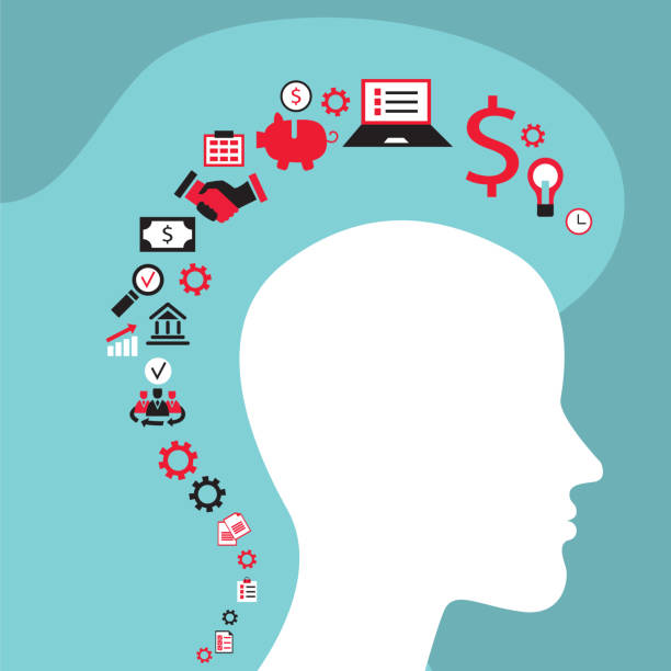 istock Infographics concept with head profile, brain, gears and business icons 1029008266