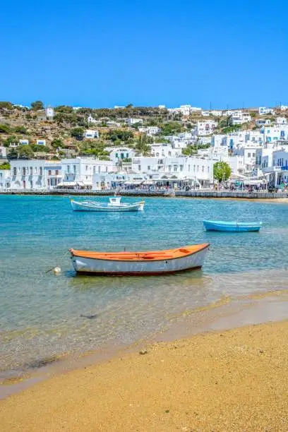 Photo of View of the famous pictorial Little Venice bay of Mykonos town in Mykonos island in Greece