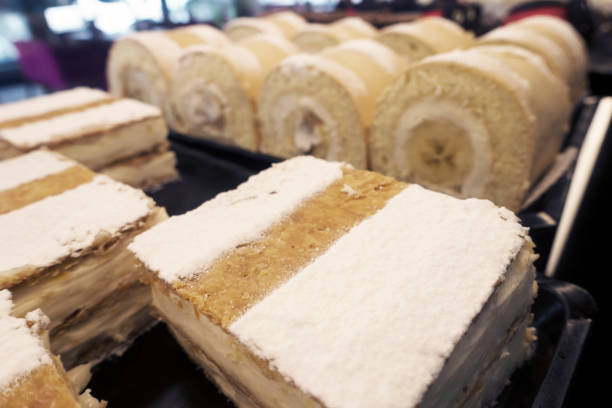 Karpatka is a traditional Polish cream pie filled with russel cream or vanilla milk pudding cream.