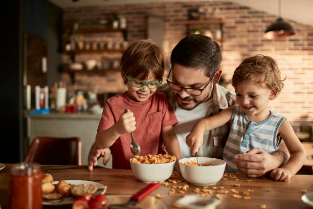 istock Family enjoying breakfast 1029044260