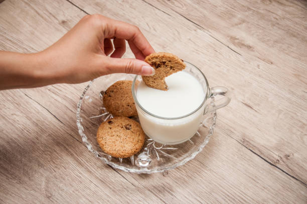 istock Cookies and milk - Cup with milk 1029045044