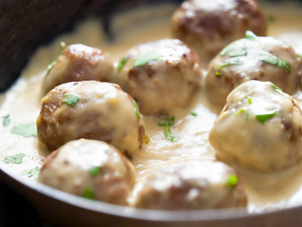 istock rustic swedish meatballs in a pan 1029054482