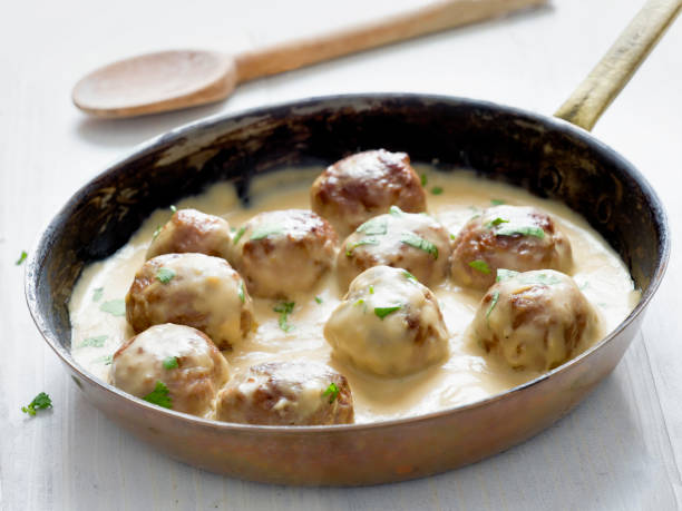 istock rustic swedish meatballs in a pan 1029054484