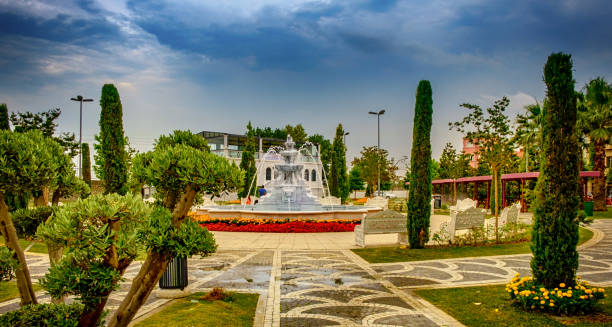 istock Istanbul. Fountain in the park 1029059508