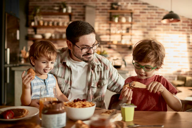 istock Family enjoying breakfast 1029062366