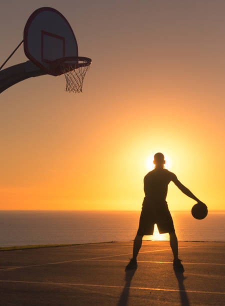 Theme of exercising and playing sports in nature