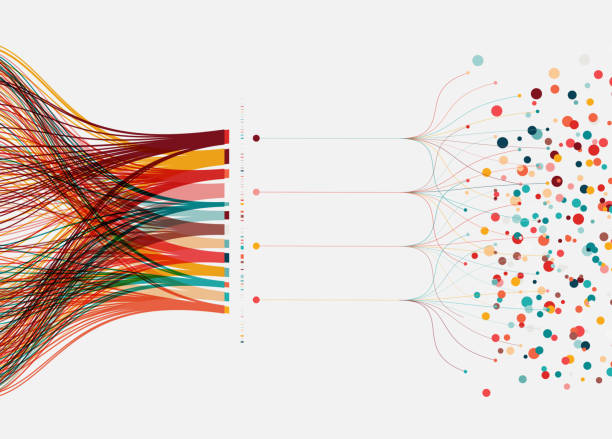 ilustrații de stoc cu contextul conceptului big data - curgere