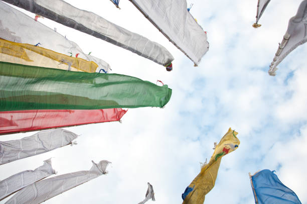 istock Colorful Mantra flag field in Darjeeling, India 1029107146