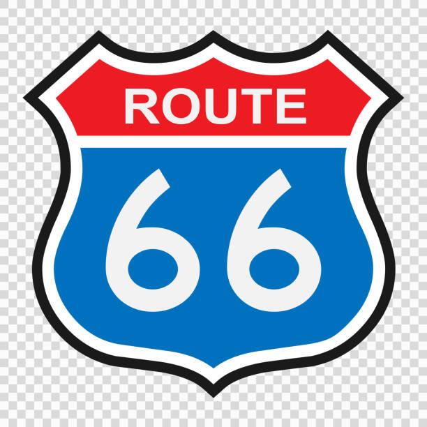 ilustrações de stock, clip art, desenhos animados e ícones de us route 66 sign - interstate