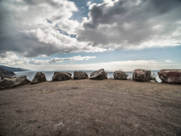 istock empty sand ground against cloudy sky,California 1029124544