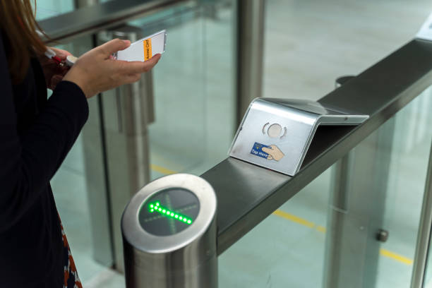 istock women holding key card access control to unlock security at an entrance gate 1029125456