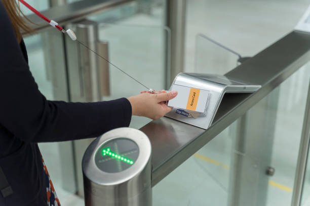 istock women holding key card access control to unlock security at an entrance gate 1029126844