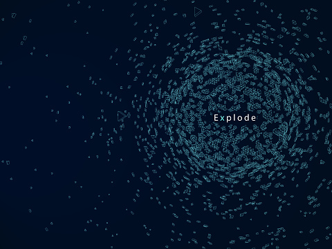 Explode Line Illustrator Explode Line Design Stock Illustration - Download Image Now - Abstract ...