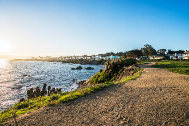 istock a sand trail along the coastline,California 1029135554