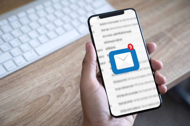 istock Mail Communication Connection message to mailing contacts phone Global Letters Concept 1029144354