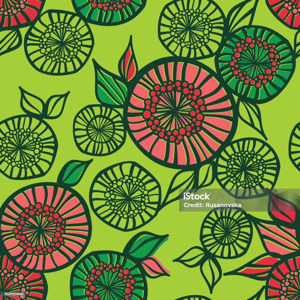 Abstract Floral Seamless Pattern Abstract Floral Seamless Pattern. Vector illustration. Chrysanthemum stock vector