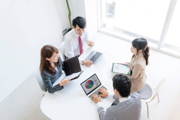 istock Business meeting. High angle view. 1029166704