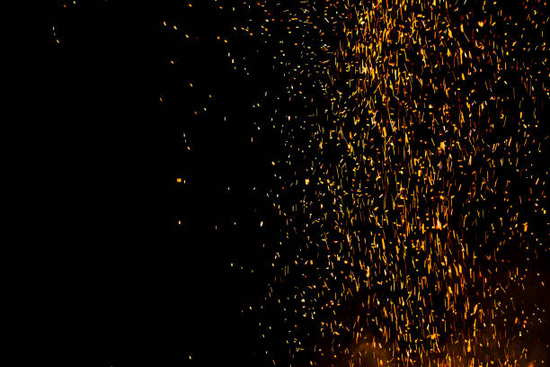 istock bonfire spark in the dark sky in night, shallow focus 1029167278
