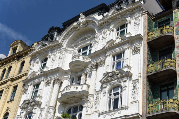 Close-up of some beatuful facade elements from the Art Nouveau period in Vienna City.