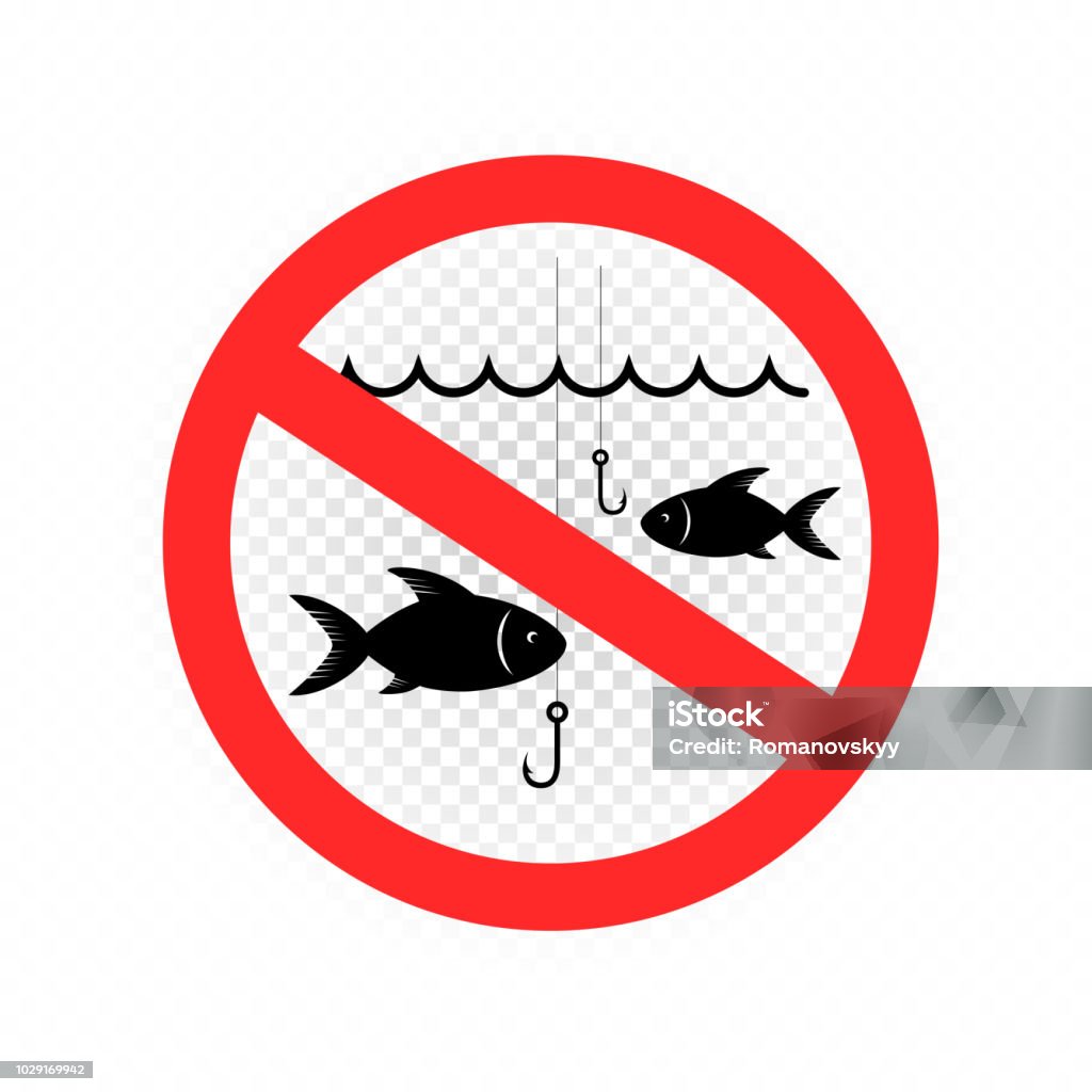 Fishing Is Prohibited Sign Icon Stock Illustration - Download Image Now -  Allergy, Animal Fin, Badge - iStock