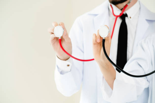 istock Close up shot - doctors point stethoscope at space 1029176334