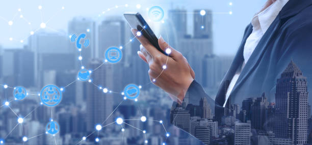 istock Phone application and internet of things concept. 1029182184
