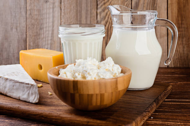 istock Delicious dairy products on the table 1029182786