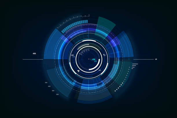 futuristic sci fi technology pattern concept background futuristic sci fi technology pattern concept background hud stock illustrations