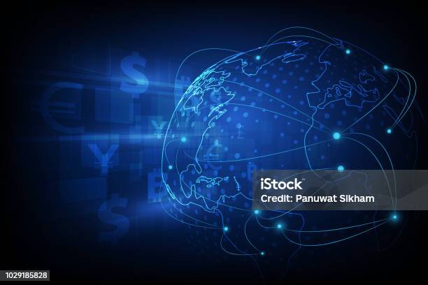 Money Transfer Global Currency Stock Exchange Stock Vector Illustration Stock Illustration - Download Image Now