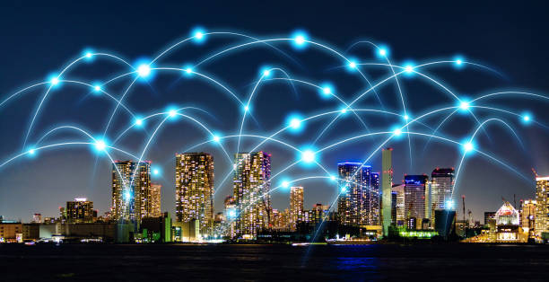 istock Smart city and telecommunication concept. 1029185966