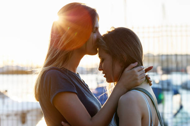istock Couple - Kisses her lover's forehead 1029197754