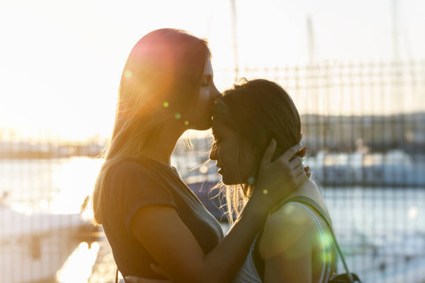 istock Couple - Kisses her lover's forehead 1029197874