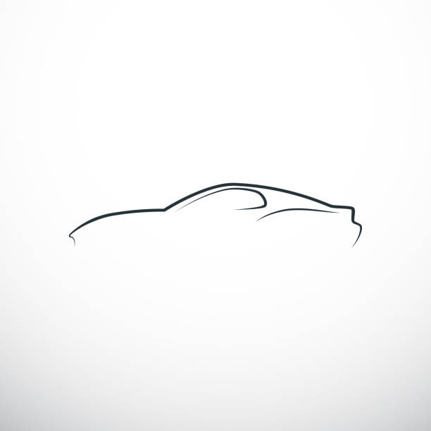 Abstract car silhouette. Side view. Abstract car silhouette. Side view. Vector illustration car sketches stock illustrations