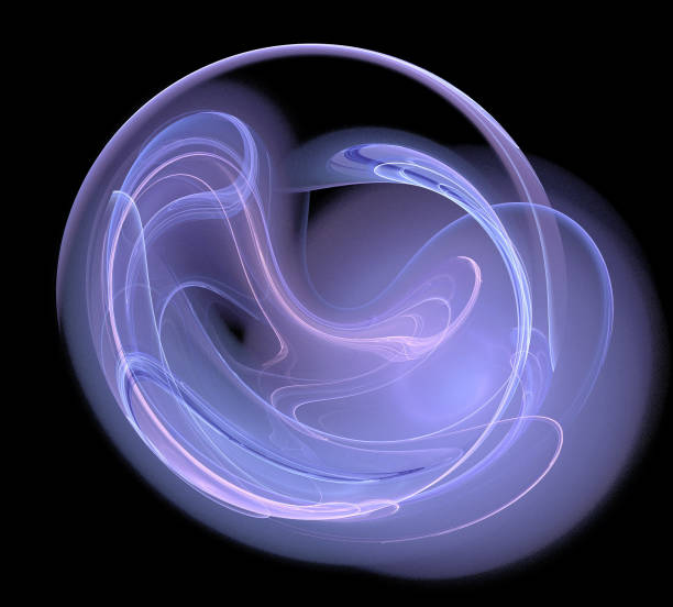 istock image of one Digital Fractal on Black Color 1029221180