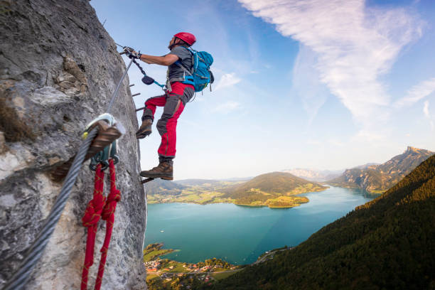 istock Rock climbing in Alps 1029227774