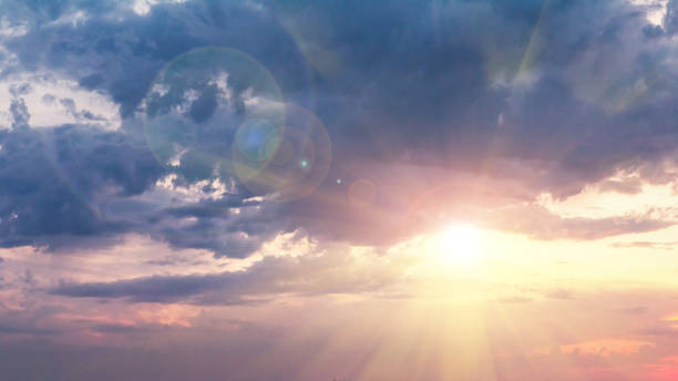istock Beautiful summer sunset with a cloudy sky 1029230932