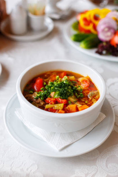 istock the first dish hot dish in white plate 1029242410